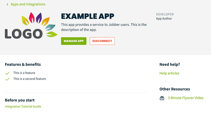 Manage app url